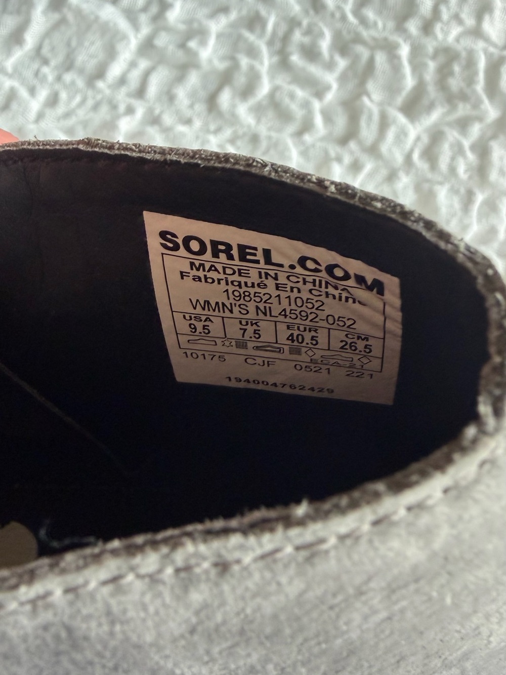 NWT Sorel Joan of Arctic Wedge III Zip Quarry Black 9.5 - Picture 5 of 13